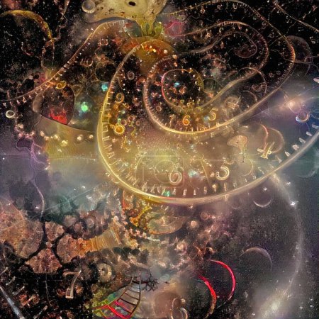 Foto de Espirales temporales, ilustración abstracta conceptual - Imagen libre de derechos