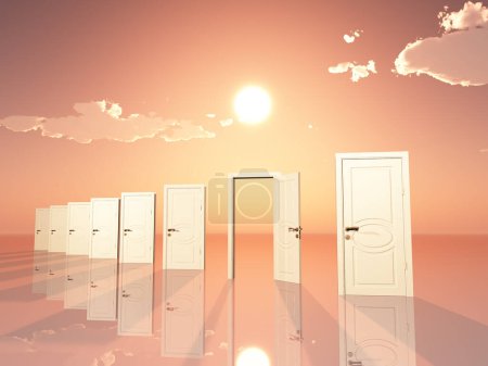 Téléchargez les photos : The Doors, illustration conceptuelle abstraite - en image libre de droit