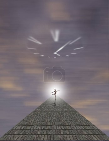 Photo for Dance of time, abstract conceptual illustration - Royalty Free Image
