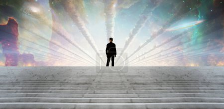 Photo for Man in black suit, conceptual abstract illustration - Royalty Free Image