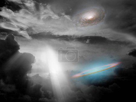 Téléchargez les photos : Galaxies, illustration conceptuelle abstraite - en image libre de droit