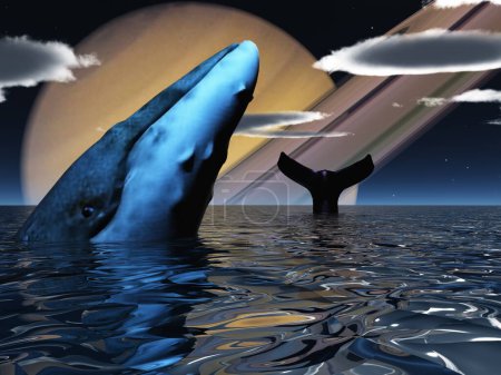 Téléchargez les photos : Baleine, illustration conceptuelle abstraite - en image libre de droit