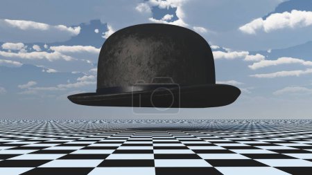 Photo for Bowler Hat, conceptual abstract illustration - Royalty Free Image