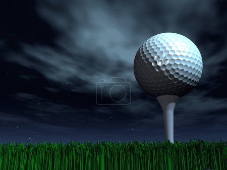 Photo for Night Golf, abstract conceptual illustration - Royalty Free Image