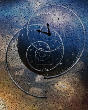 Photo for Spirals of time, abstract conceptual illustration - Royalty Free Image