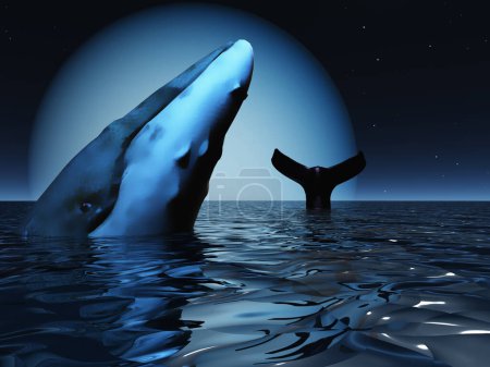 Téléchargez les photos : Baleine, illustration abstraite conceptuelle - en image libre de droit