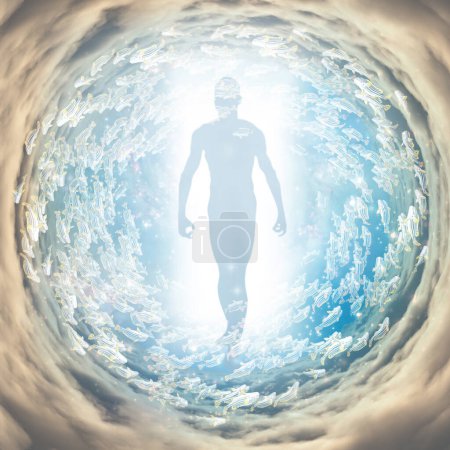 Photo for Figure of light, conceptual abstract illustration - Royalty Free Image