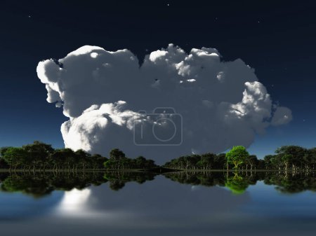 Foto de Nube grande, ilustración abstracta conceptual - Imagen libre de derechos