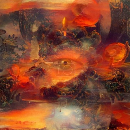 Téléchargez les photos : Peinture à l'huile colorée Armageddon - en image libre de droit