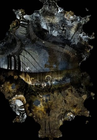 Téléchargez les photos : Manhattan Dark Abstractions, illustration conceptuelle créative - en image libre de droit
