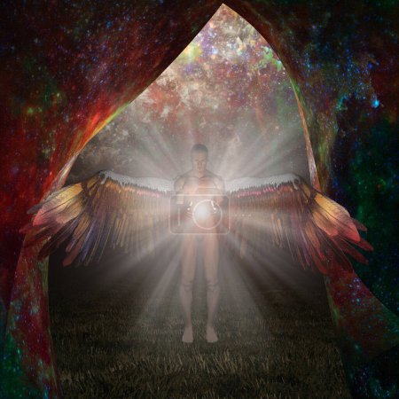 Téléchargez les photos : Angel of Light, illustration abstraite conceptuelle - en image libre de droit