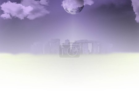 Foto de Stonehenge y cielo nublado - Imagen libre de derechos