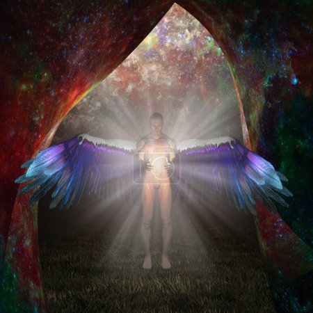 Photo for Angel of light, conceptual illustration - Royalty Free Image