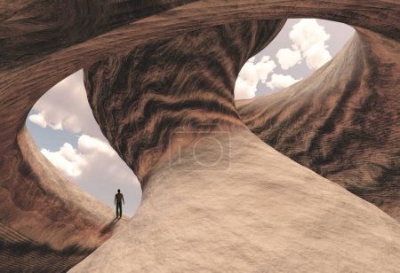 Photo for Carved canyon, conceptual abstract illustration - Royalty Free Image