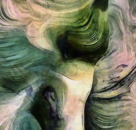 Téléchargez les photos : Lignes fluides de mouvement de couleurs vertes - en image libre de droit
