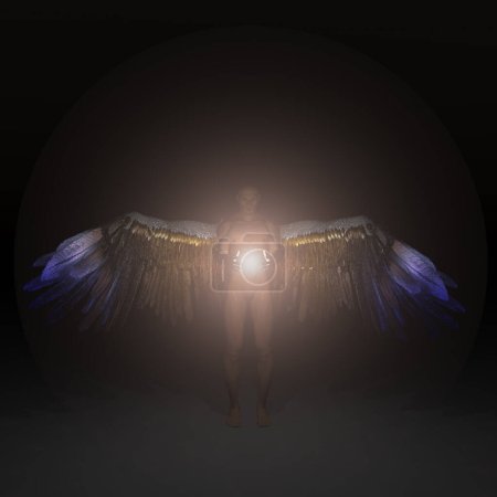 Téléchargez les photos : Angel, illustration abstraite conceptuelle - en image libre de droit