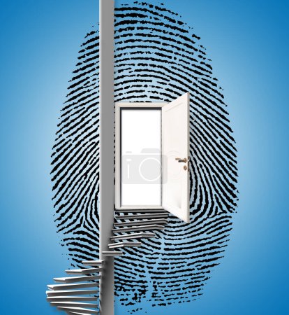 Photo for Fingerprint, conceptual abstract illustration - Royalty Free Image