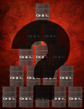 Foto de Barriles de petróleo, ilustración abstracta conceptual - Imagen libre de derechos