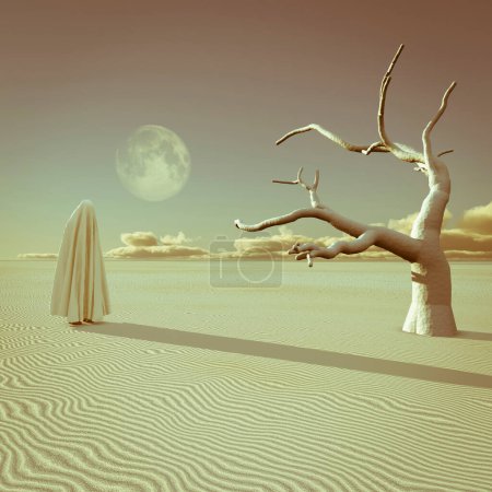Photo for Illustration of desert landscape - Royalty Free Image