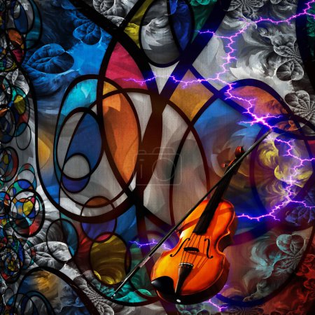 Photo for Violin, conceptual abstract illustration - Royalty Free Image
