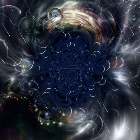 Foto de Espacio infinito, ilustración abstracta conceptual - Imagen libre de derechos