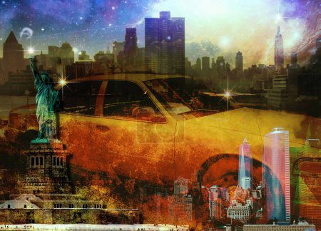 Photo for Composite image concept illustration of New York - Royalty Free Image