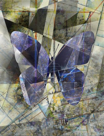 Téléchargez les photos : Papillon, illustration abstraite conceptuelle - en image libre de droit