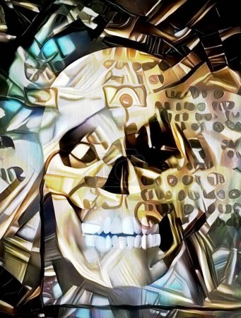 Photo for Ancient Skull, conceptual abstract illustration - Royalty Free Image