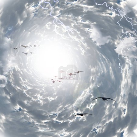 Foto de Túnel de nubes, imagen colorida - Imagen libre de derechos