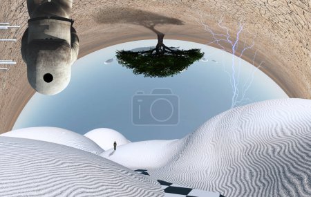 Photo for Visitor, conceptual abstract illustration - Royalty Free Image