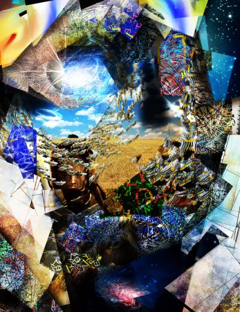 Foto de Arte digital abstracto de la mente eterna desordenada - Imagen libre de derechos