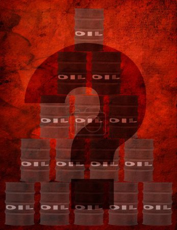 Téléchargez les photos : Barils de pétrole, illustration abstraite conceptuelle - en image libre de droit