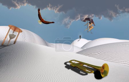 Foto de Sonido del desierto, ilustración abstracta conceptual - Imagen libre de derechos