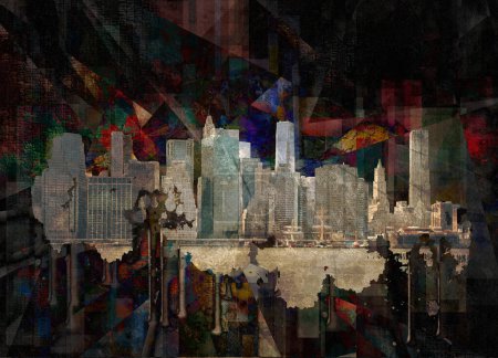 Foto de Manhattan en Nueva York, imagen colorida - Imagen libre de derechos