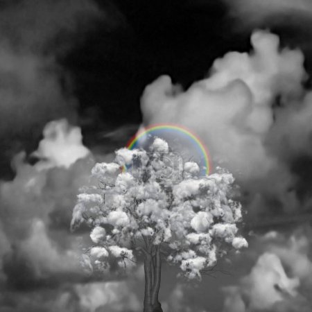 Photo for Cloud Tree, colorful illustration - Royalty Free Image
