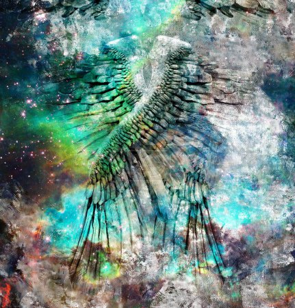 Photo for Surreal abstract illustration of Angels wings - Royalty Free Image