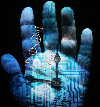 Photo for DNA modifications, conceptual creative illustration - Royalty Free Image