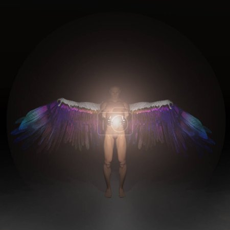 Photo for Angel Being, abstract conceptual illustration - Royalty Free Image