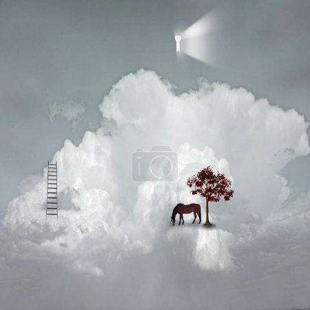 Téléchargez les photos : Illustration conceptuelle abstraite de Scène de rêve - en image libre de droit