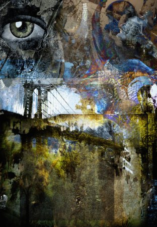 Téléchargez les photos : Manhattan Dark Abstractions, illustration conceptuelle créative - en image libre de droit