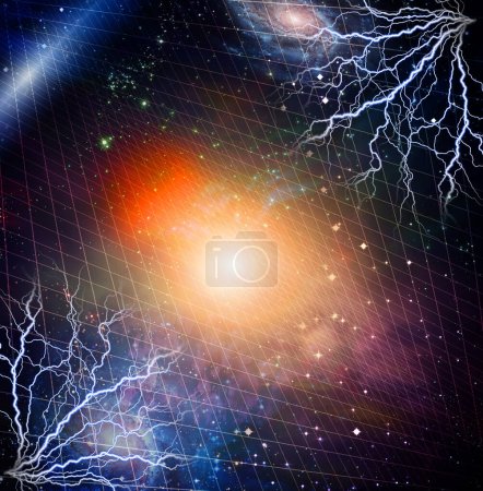 Foto de Energía espacial, ilustración conceptual abstracta - Imagen libre de derechos