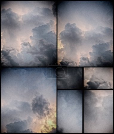 Foto de Concepto abstracto ilustración de nubes dramáticas - Imagen libre de derechos