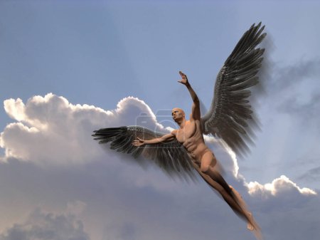 Téléchargez les photos : Dark Angel, illustration conceptuelle abstraite - en image libre de droit