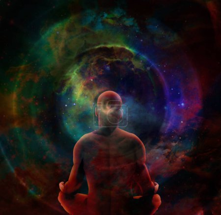 Foto de Abstracto 3d arte de representación. espiritualidad y meditación humana - Imagen libre de derechos