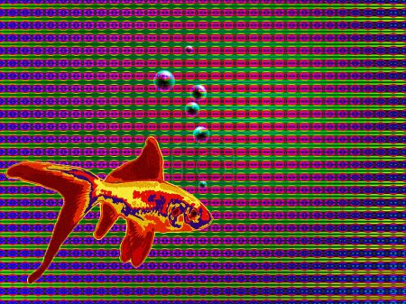Foto de Golden Fish, ilustración abstracta conceptual - Imagen libre de derechos