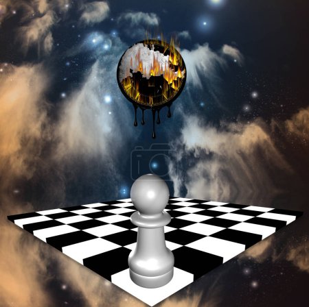 Photo for Pawn on chess board - Royalty Free Image
