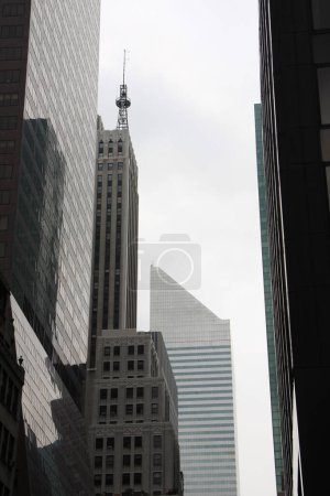 Photo for City street with skyscrapers - Royalty Free Image