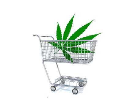 Foto de Marihuana en el carrito de la compra, imagen colorida - Imagen libre de derechos