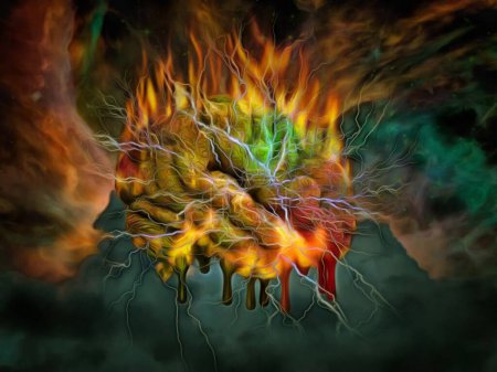 Photo for Burning mind, conceptual abstract illustration - Royalty Free Image