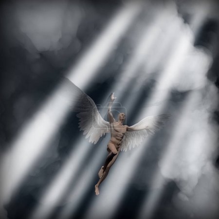 Téléchargez les photos : Rising Angel, illustration abstraite conceptuelle - en image libre de droit